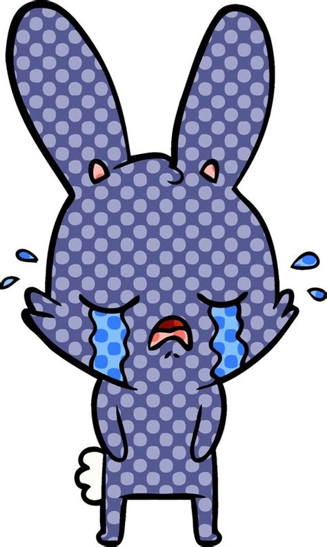 cute cartoon rabbit crying 12402340 Vector Art at Vecteezy