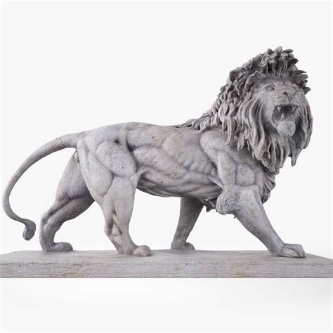 Stone Lion Statue 3D model | CGTrader