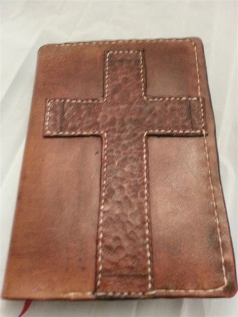 Cross Leather Bible Cover - Etsy | Leather bible, Leather bible cover, Bible covers