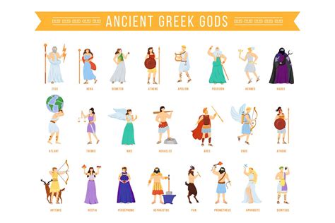 Ancient Greek pantheon gods and goddesses (542188) | Characters | Design Bundles