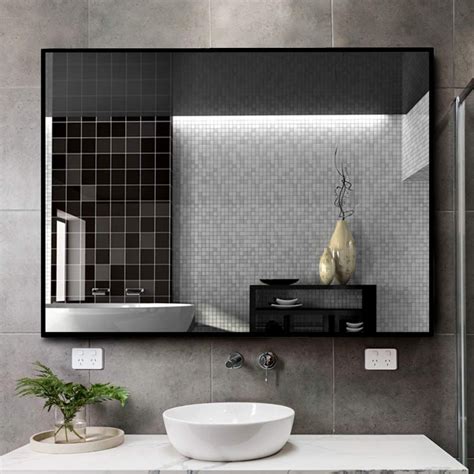 Oversized Black Framed Bathroom Mirror - Mirror Ideas