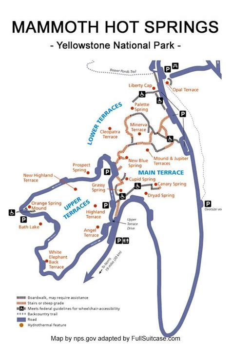 Mammoth Hot Springs, Yellowstone: What to See, Map & Tips | Yellowstone map, Yellowstone trip ...