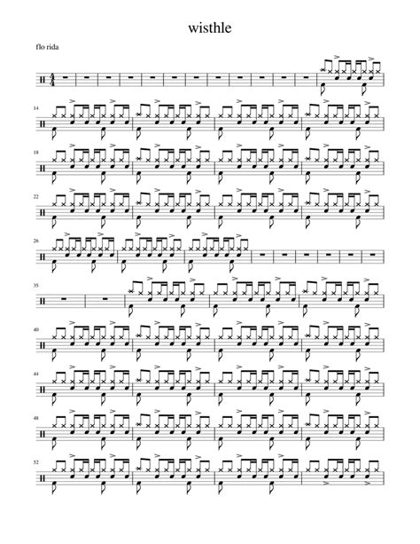 Whistle FLO RIDA Sheet music for Drum group (Solo) | Musescore.com