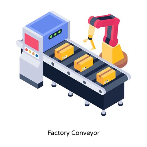 Factory Conveyor Belt 3058709 Vector Art at Vecteezy