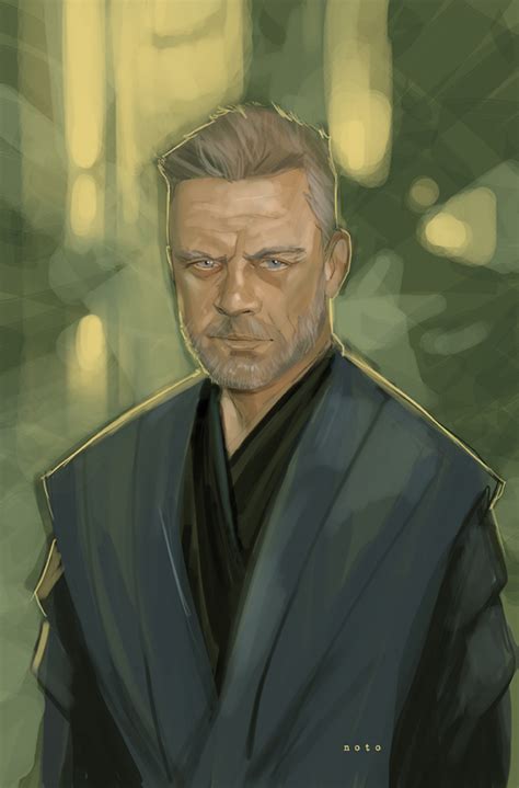 Mark Hamill Illustrated as an Aged Jedi Master Luke Skywalker