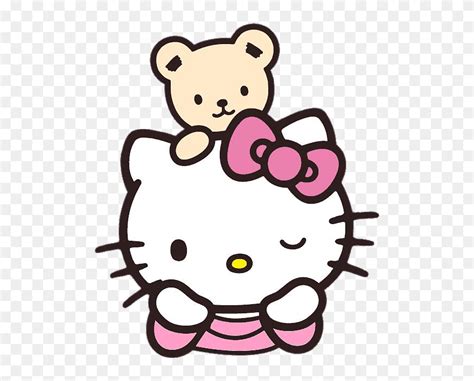 Download Hello Kitty With Teddy Bear - Hello Kitty .png Clipart (#5451664) - PinClipart