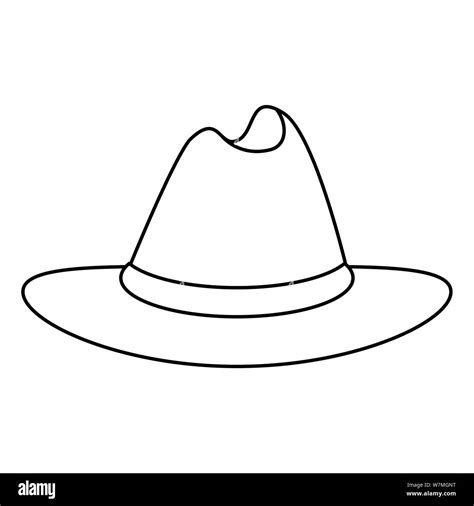 hat cap clothing fashion cartoon in black and white Stock Vector Image ...