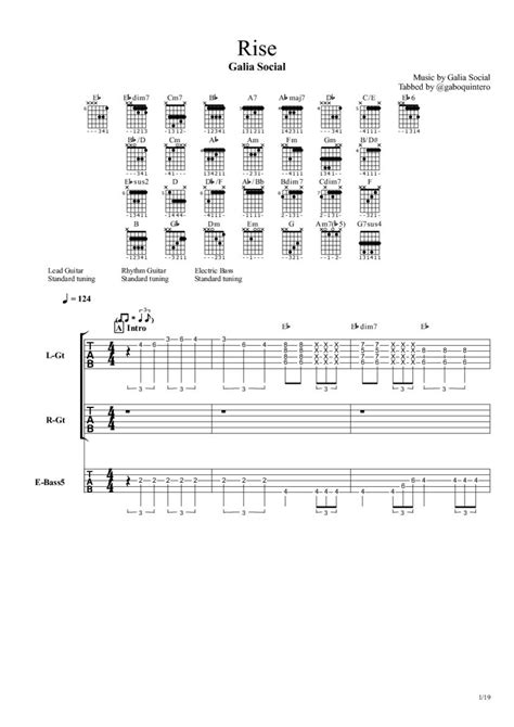 Rise Tab & Chords - Galia Social | PaidTabs.com