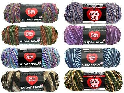 Red Heart Super Saver Yarn 5 oz Variegated BRAND NEW ~Your Choice~ FREE SHIPPING | eBay