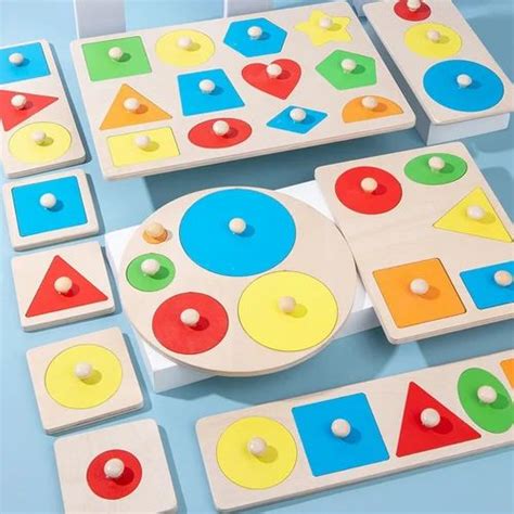 Wooden Shapes Knob Puzzle Game at Rs 180/piece | Wooden Toys in Sitapur ...