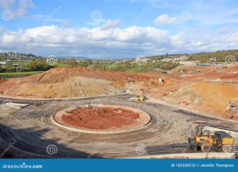 Roundabout Under Construction Stock Image - Image of earth, roundabout: 102330215