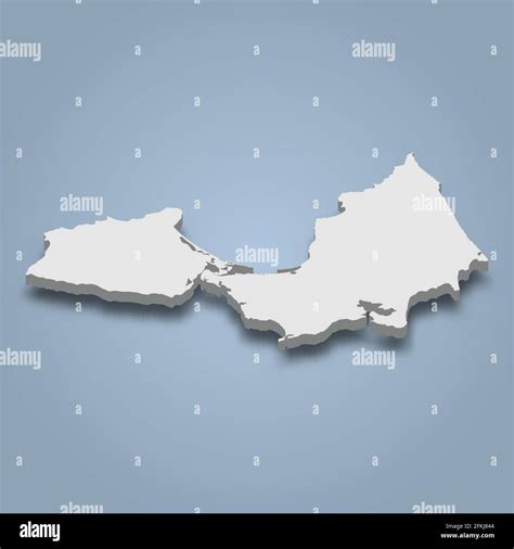 3d isometric map of Margarita Island is an island in Venezuela ...