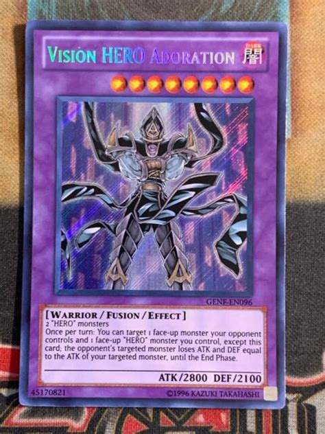 Yugioh Vision HERO Adoration GENF-EN096 Secret Rare | eBay