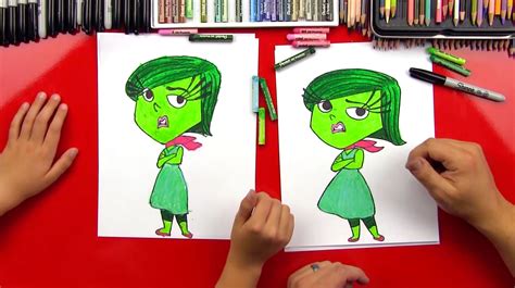 How To Draw Disgust From Inside Out - Art For Kids Hub