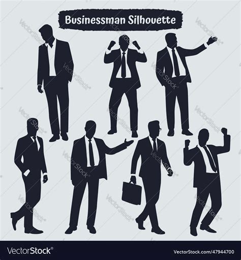 Businessman silhouette image Royalty Free Vector Image