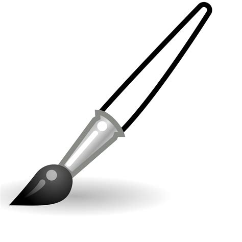 Paint Brush Clip Art Black And White, Paintbrush And Palette Png Image Black And White Stock ...
