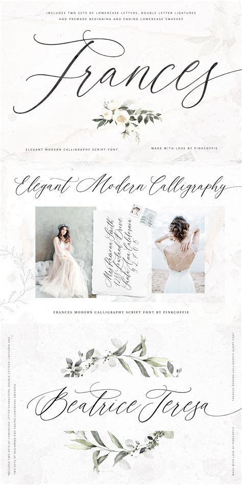 Frances | Modern Calligraphy Script | Script Fonts ~ Creative Market