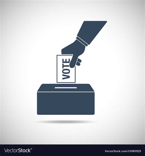 Election day concept icon hand putting voting Vector Image