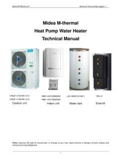 Midea M-thermal Heat Pump Water Heater Technical Manual / midea-m ...