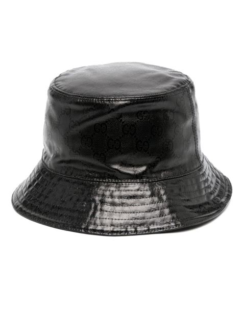 Gucci Logo-embossed Cotton Bucket Hat in Black for Men | Lyst