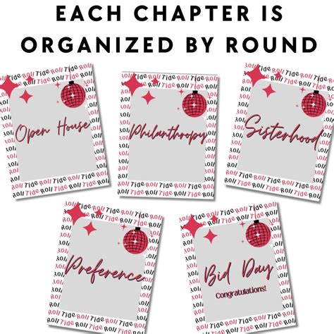 BAMA RUSH 2023 Sorority Recruitment Planner/journal Sorority - Etsy