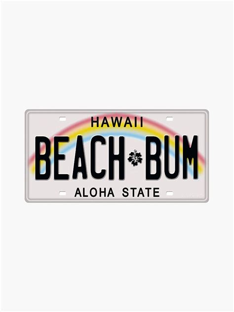 "Hawaii License Plate" Sticker for Sale by katteexo | Redbubble