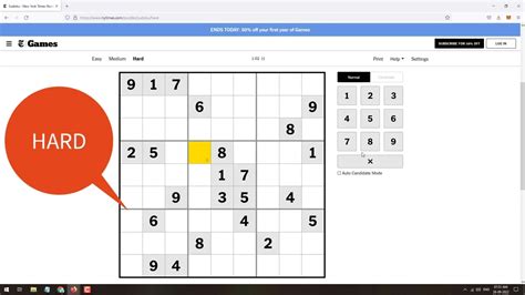 NYT Sudoku Hard | Medium | Easy Solution 26th September 2022 | New York ...