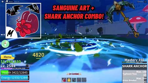 SANGUINE ART + SHARK ANCHOR BOUNTY HUNTING COMBO | Blox Fruits Roblox ...