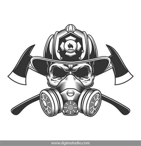 Skull creator | Fireman tattoo, Firefighter logo, Firefighter art