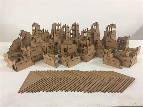 City Fast 2, Massive Ruins Set, 28mm Terrain – 32 Ruined Buildings + Bases Bundle | Wargames ...