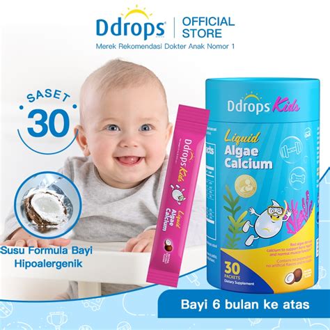 Jual Ddrops Anak-anak Cairan Suplemen Kalsium Rumput Laut Magnesium Zinc. Mendukung Tulang ...