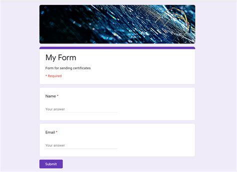 Google Registration Form Template