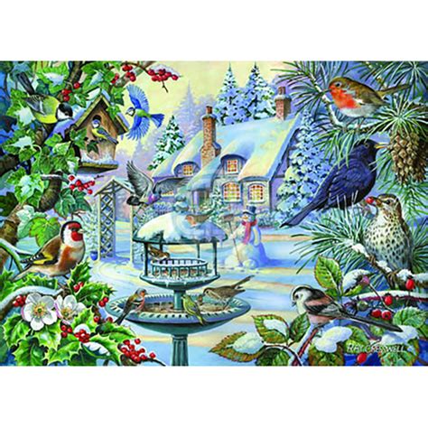 House Of Puzzles Winter Birds Big 500 Piece Jigsaw Puzzle