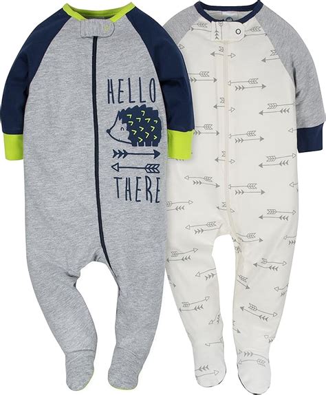 Amazon.com: Gerber Baby Boys' 2 Pack Zip Front Sleep 'n Play: Clothing, Shoes & Jewelry