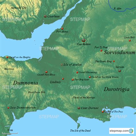 StepMap - Dumnonia - Landkarte für Great Britain