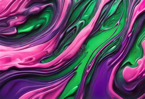 Cyberpunk Abstract Background of Flowing Green Stock Image - Image of wave, fractal: 305754379