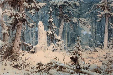 Snowy Forest Painting by Mountain Dreams - Fine Art America