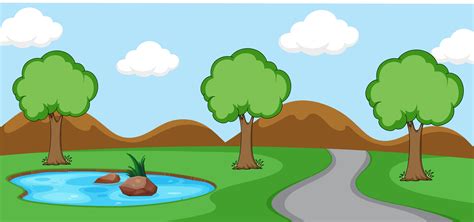 A simeple nature scene 433302 Vector Art at Vecteezy