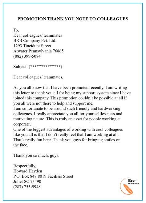 PROMOTION-THANK-YOU-NOTE-TO-COLLEAGUES – Best Letter Template