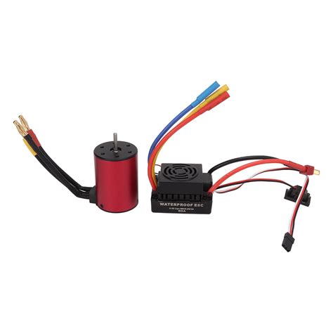 Brushless Motor and ESC for 1/10 RC Car Waterproof Low Voltage ...