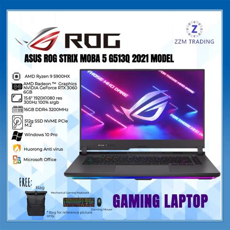 Asus ROG Strix MOBA 5 G513Q 2021 AMD Ryzen 9 5900HX 15.6" 300Hz 16GB ...