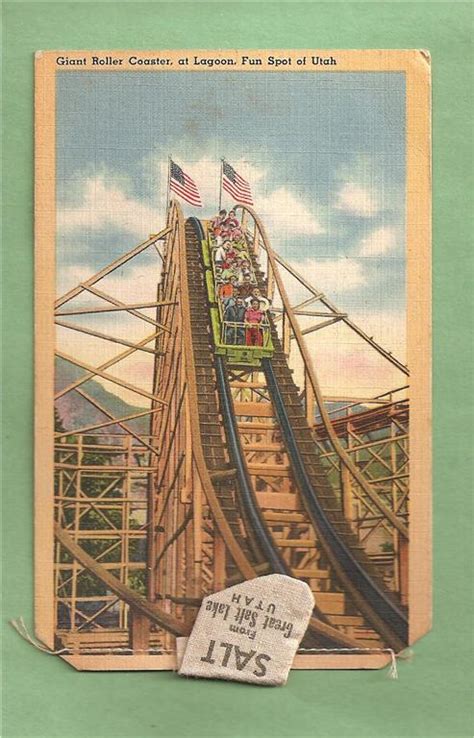 Vintage Postcard Blog: Roller Coaster at Lagoon Amusement Park (Salt ...