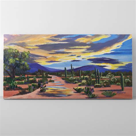 Sabino Canyon Sunset - Canvas Panorama – Madaras Gallery