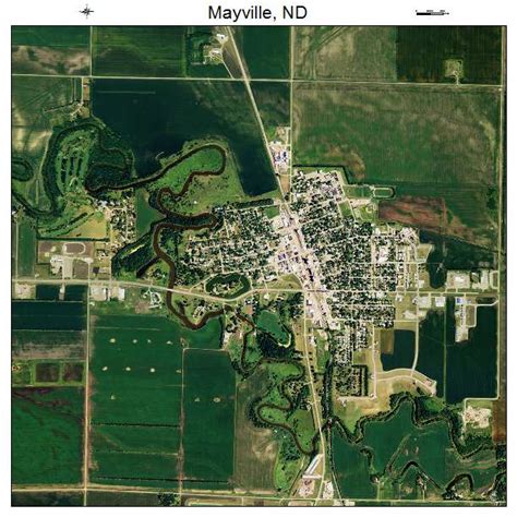 Aerial Photography Map of Mayville, ND North Dakota