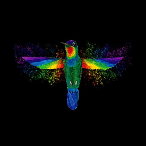 Watercolor Rainbow Hummingbird - Tapestry | TeePublic