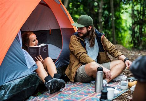 Friends camping forest together | Premium Photo - rawpixel