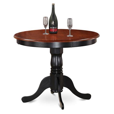 East West Furniture Antique 36 Inch Pedestal Round Dining Table ...