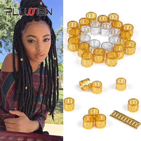 50 100 Pcs Dreadlock Beads Metal Hair Clips Accessories For Dreadlocks 7 Colorful Adjustable ...