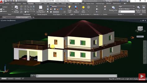 How To Make 3d House Design In Autocad 3d House Model Part-8 Autocad Basic 2d & 3d Bangla ...