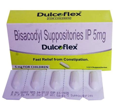 Dulcoflex Suppositories 5mg For Children Dulcoflex, 45% OFF